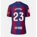 Tanie Strój piłkarski Barcelona Jules Kounde #23 Koszulka Podstawowej dla damskie 2023-24 Krótkie Rękawy